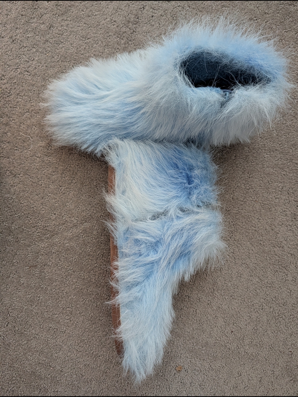 Jeffrey Campbell Powder Blue Faux Fur Booties